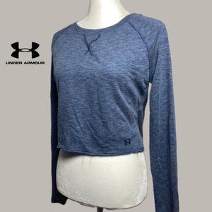 NWT UNDER ARMOUR Women's UA Rollick Cropped Crew Top French Terry Sweatshirt